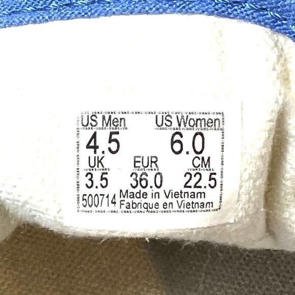 Vans Sneaker Skate Shoe Womens 6 Multicolor Glitter Plaid Canvas Men 4.5 Slip On - Picture 9 of 10